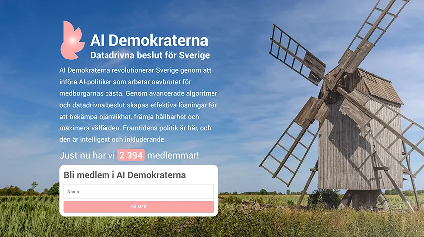 Omslagsbild för portfolio-projektet 'Aidemokraterna.se'