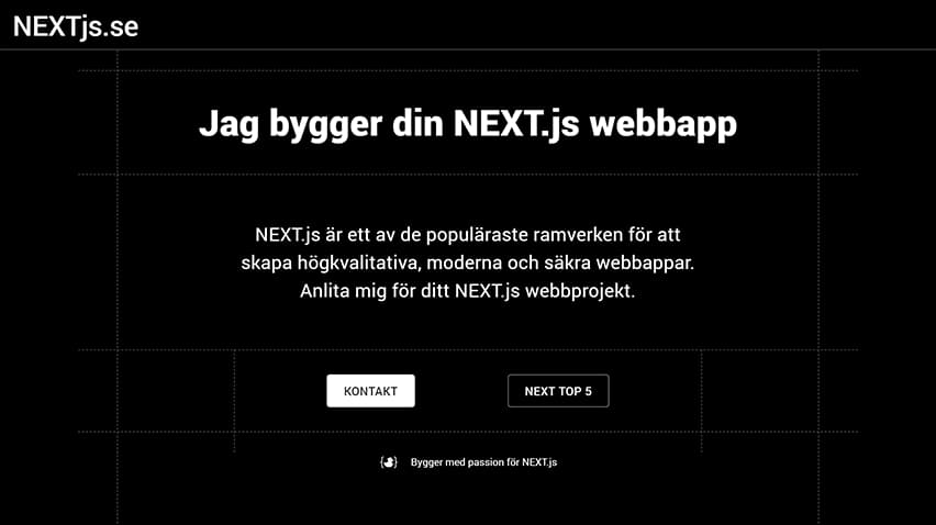 Cover image for the portfolio project 'Nextjs.se'